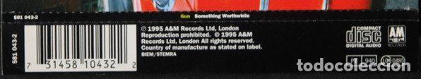 CDs de m&uacute;sica: Gun &ndash; Something Worthwhile (CD, A&M Records 581 043-2) - Foto 7