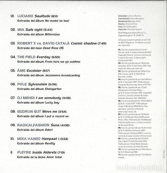 CDs de m&uacute;sica: Various &ndash; BEAT No. 40 (CD, BEATmagazine BCD-040) - Foto 2