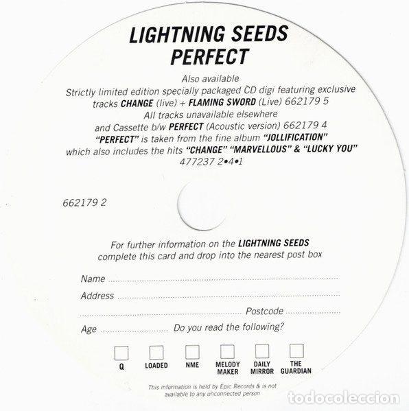 CDs de m&uacute;sica: Lightning Seeds &ndash; Perfect (CD, Epic 662179 2) - Foto 5