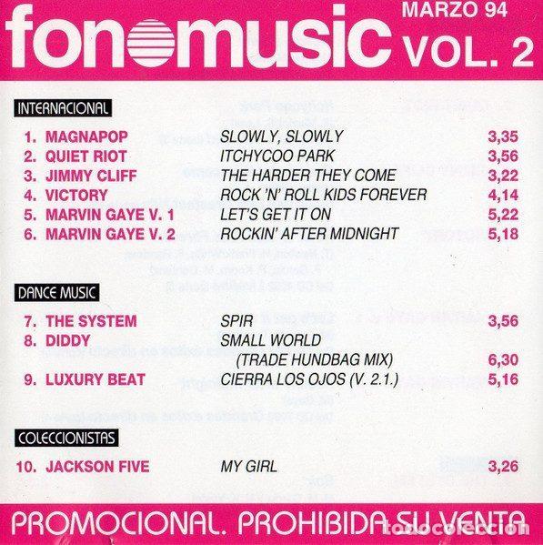 CD de M&uacute;sica: Various &ndash; Fonomusic Vol. 2 Marzo 94 (CD, Fonomusic PR002)