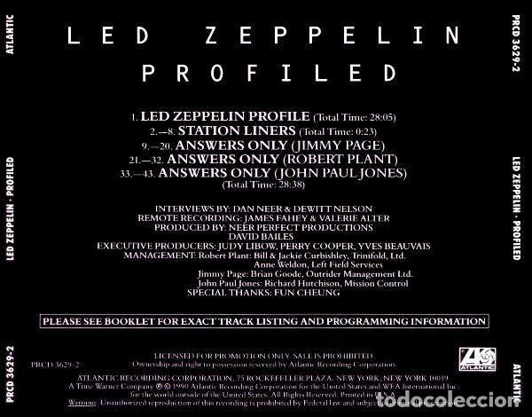 CDs de m&uacute;sica: Led Zeppelin &ndash; Profiled (CD, Atlantic PRCD 3629-2) - Foto 2