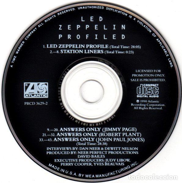 CDs de m&uacute;sica: Led Zeppelin &ndash; Profiled (CD, Atlantic PRCD 3629-2) - Foto 3