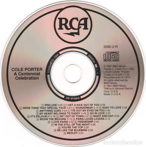CDs de m&uacute;sica: Various &ndash; Cole Porter A Centennial Celebration (CD, RCA 3090-2-R) - Foto 3