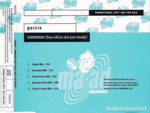 CDs de Musique: Garcia &ndash; Vamonos (Hey Chico Are You Ready) (CD, Maad Records PRCD 273)