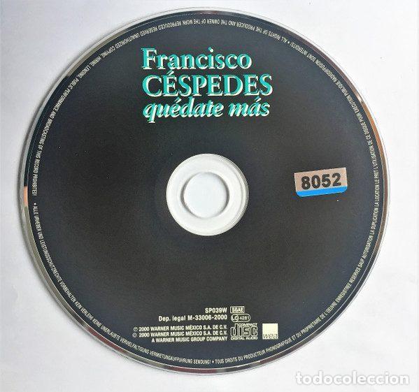 CDs de m&uacute;sica: Francisco C&eacute;spedes &ndash; Qu&eacute;date M&aacute;s (CD, WEA SP039W) - Foto 3