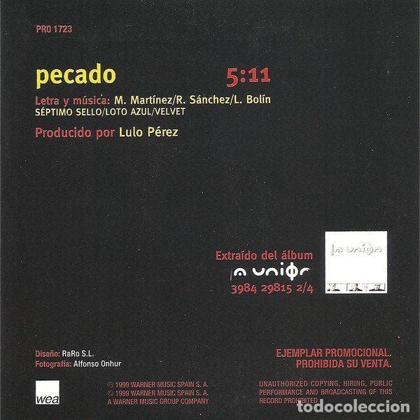 CDs de m&uacute;sica: La Uni&oacute;n &ndash; Pecado (CD, WEA PR0 1723) - Foto 2
