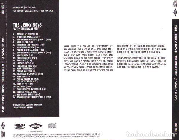 CDs de m&uacute;sica: The Jerky Boys &ndash; Stop Staring At Me! (CD, Ratchet Records Mead 1003-2)