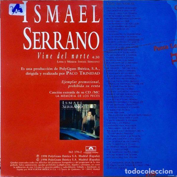 CDs de m&uacute;sica: Ismael Serrano &ndash; Vine Del Norte (CD, Polydor 563 370-2) - Foto 2
