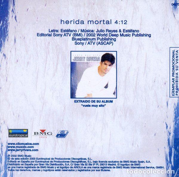 CDs de m&uacute;sica: Jerry Rivera &ndash; Herida Mortal (CD, Bmg Spain 04272) - Foto 2