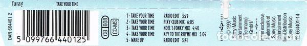 CDs de m&uacute;sica: Faray &ndash; Take Your Time (CD, Dance Pool DAN 664401 2) - Foto 2