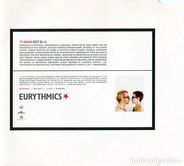 CDs de m&uacute;sica: Eurythmics &ndash; 17 Again (CD, RCA SEVENTEEN 1) - Foto 2