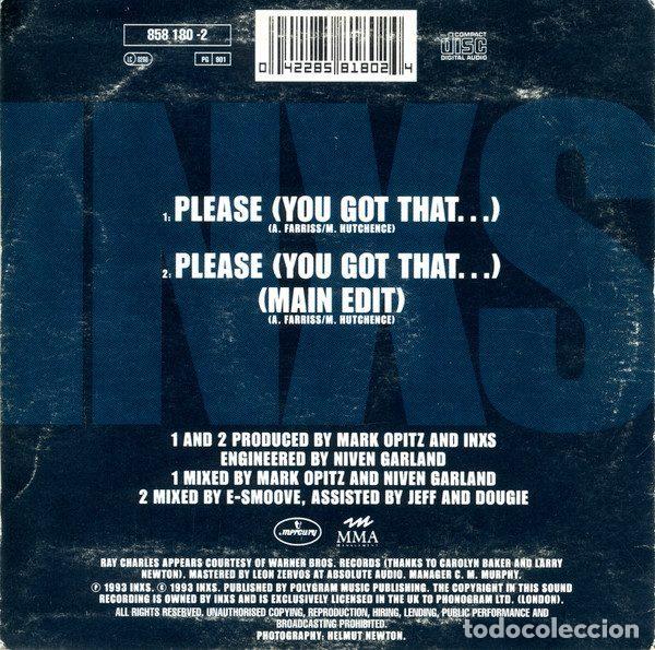 CDs de m&uacute;sica: INXS &ndash; Please (You Got That...) (CD, Mercury 858 180-2) - Foto 2
