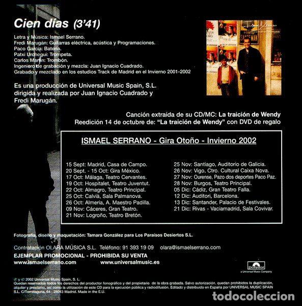 CDs de m&uacute;sica: Ismael Serrano &ndash; Cien Dias (CD, Polydor SERRANO5) - Foto 2