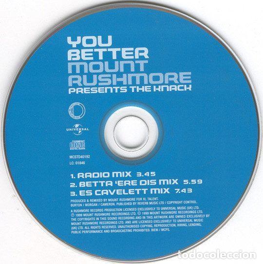 CDs de m&uacute;sica: Mount Rushmore Presents The Knack &ndash; You Better (CD, Universal MCSTD 40192) - Foto 3