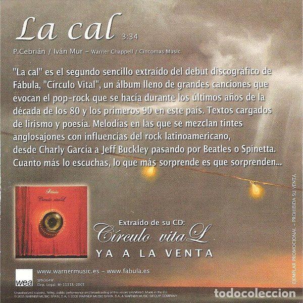 CDs de m&uacute;sica: F&aacute;bula &ndash; La Cal (CD, WEA SPN364W) - Foto 2