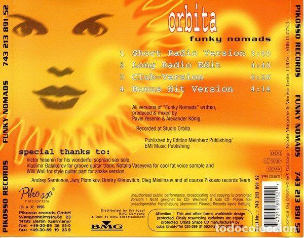 CDs de m&uacute;sica: Orbita &ndash; Funky Nomads (CD, Pikosso Records PR 0023) - Foto 2