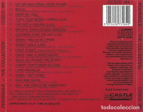 CDs de m&uacute;sica: Pentangle &ndash; The Collection (CD, Castle Communications CCSCD 184) - Foto 2