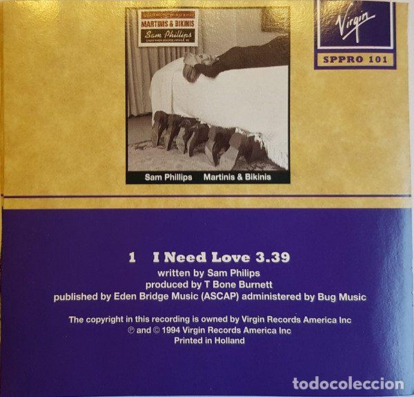 CDs de m&uacute;sica: Sam Phillips &ndash; I Need Love (CD, Virgin Sppro 101) - Foto 3