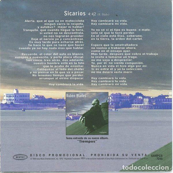 CDs de m&uacute;sica: Rub&eacute;n Blades &ndash; Sicarios (CD, Epic SAMPCS 7245) - Foto 2