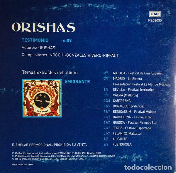CDs de m&uacute;sica: Orishas &ndash; Testimonio (CD, EMI PE03030) - Foto 2