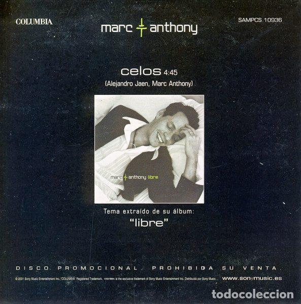 CDs de m&uacute;sica: Marc Anthony &ndash; Celos (CD, Columbia SAMPCS 10936) - Foto 2