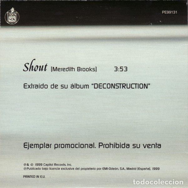 CDs de m&uacute;sica: Meredith Brooks &ndash; Shout (CD, Hispavox PE99131) - Foto 2