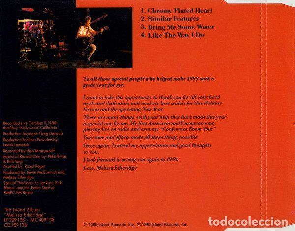 CDs de m&uacute;sica: Melissa Etheridge &ndash; Live (CD, Island Records 661 928) - Foto 4