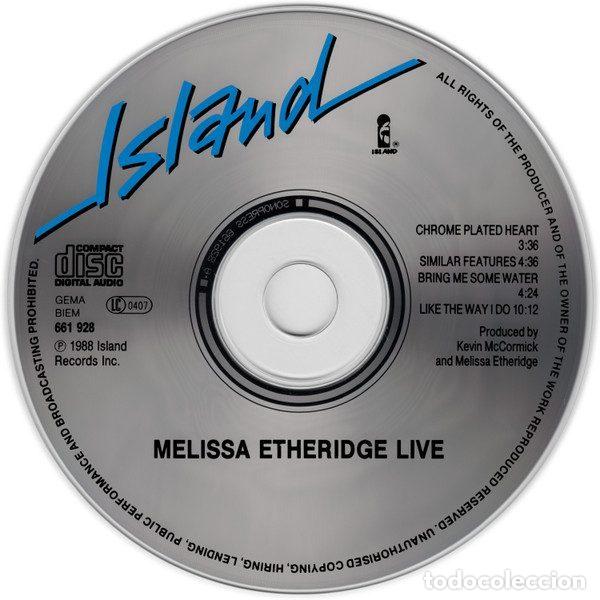 CDs de m&uacute;sica: Melissa Etheridge &ndash; Live (CD, Island Records 661 928) - Foto 5