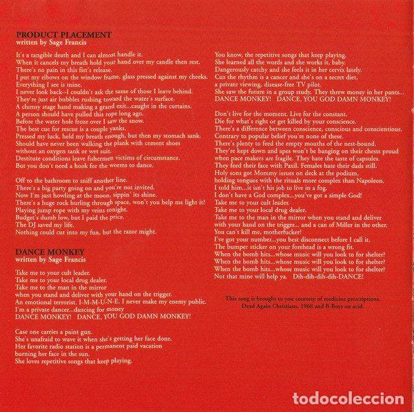 CDs de m&uacute;sica: Sage Francis &ndash; A Healthy Distrust (CD, Epitaph 6709-2) - Foto 10