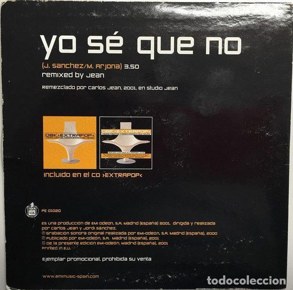 CDs de m&uacute;sica: OBK &ndash; Yo Se Que No (Extrapop Version) (CD, Hispavox PE01020) - Foto 2