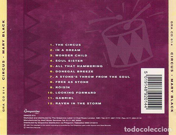 CDs de m&uacute;sica: Mary Black &ndash; Circus (CD, The Grapevine Label GRACD 014) - Foto 4
