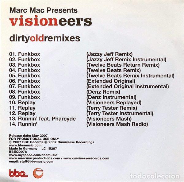 CDs de m&uacute;sica: Marc Mac Presents Visioneers &ndash; Dirty Old Remixes (CD, BBE BBECD078) - Foto 2