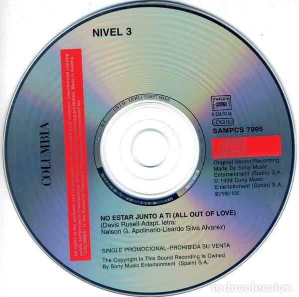 CDs de m&uacute;sica: Nivel 3 &ndash; No Estar Junto A Ti (CD, Columbia SAMPCS 7995) - Foto 3