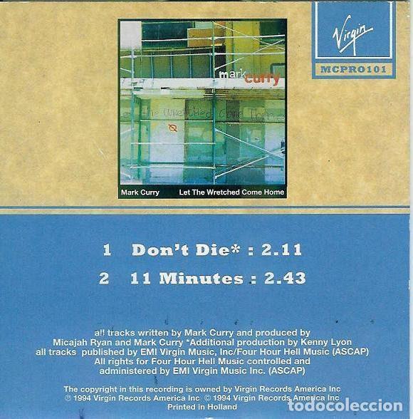 CDs de m&uacute;sica: Mark Curry &ndash; Dont Die (CD, Virgin MCPRO101) - Foto 2