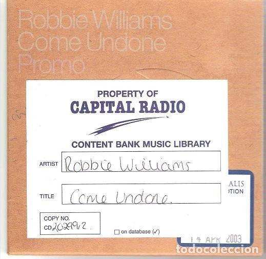 CDs de m&uacute;sica: Robbie Williams &ndash; Come Undone (CD, Chrysalis CDCHSDJX5151) - Foto 6
