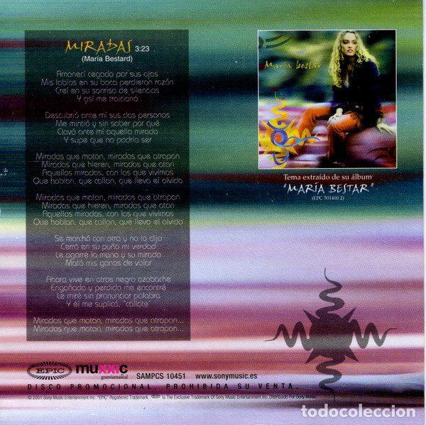 CDs de m&uacute;sica: Mar&iacute;a Bestar &ndash; Miradas (CD, Epic SAMPCS10451) - Foto 2