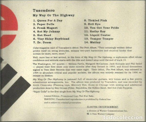 CDs de m&uacute;sica: Tuscadero &ndash; My Way Or The Highway (CD, Elektra 2-62170-P)