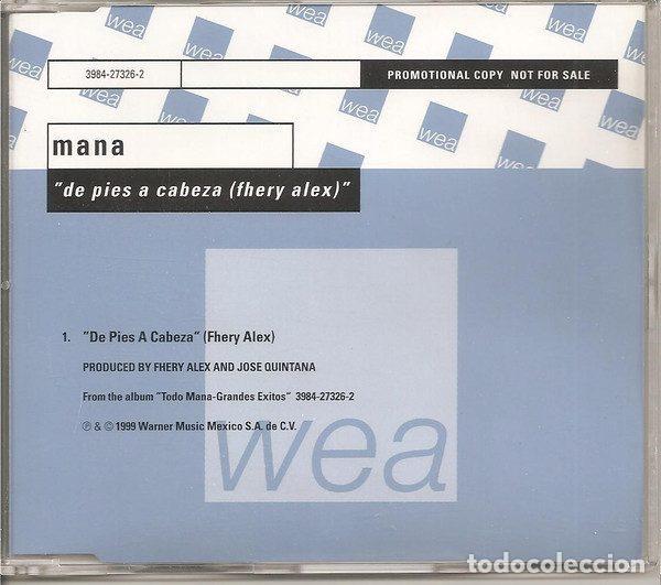 CDs de m&uacute;sica: Man&aacute; &ndash; De Pies A Cabeza (CD, WEA PR01611) - Foto 3