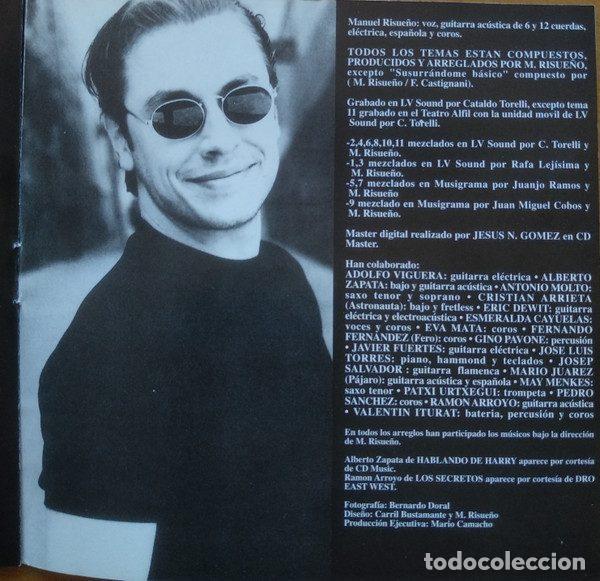CDs de m&uacute;sica: Manuel Risue&ntilde;o &ndash; Agua Pasada (CD, CRIN CD-12010) - Foto 4