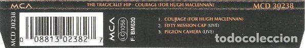 CDs de m&uacute;sica: The Tragically Hip &ndash; Courage (CD, MCA Records MCD 30238) - Foto 2