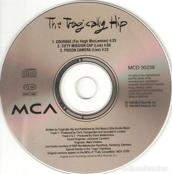 CDs de m&uacute;sica: The Tragically Hip &ndash; Courage (CD, MCA Records MCD 30238) - Foto 3