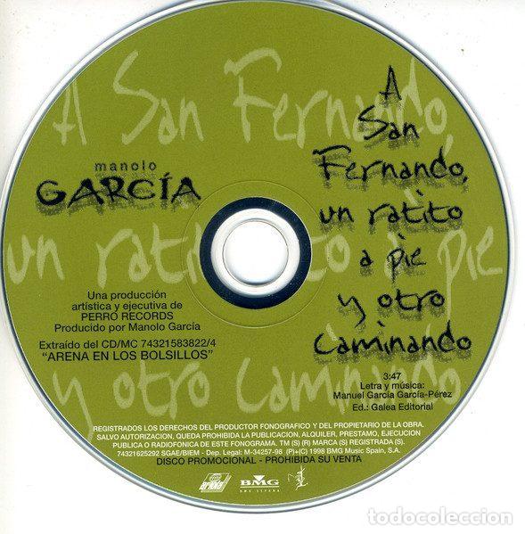 CDs de Musique: Manolo Garc&iacute;a &ndash; A San Fernando Un Ratito A Pie Y Otro Caminando (CD, Ariola 74321625292)