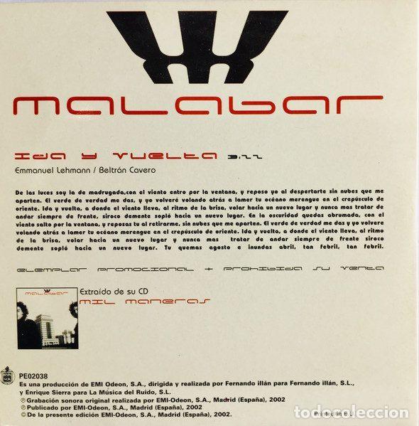 CDs de m&uacute;sica: Malabar &ndash; Ida Y Vuelta (CD, Hispavox PE02038) - Foto 2