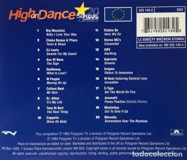 CDs de m&uacute;sica: Various &ndash; High On Dance, 20 Slammin Dance Classics (CD, Polydor 525 143-2) - Foto 2