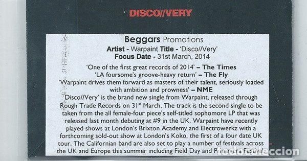 CDs de m&uacute;sica: Warpaint &ndash; Disco//very (CDr, Rough Trade none) - Foto 4