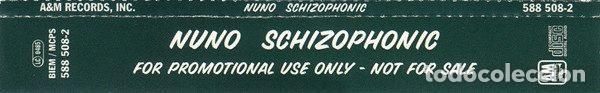 CDs de m&uacute;sica: Nuno &ndash; Schizophonic (CD, A&M Records 588 508-2) - Foto 3