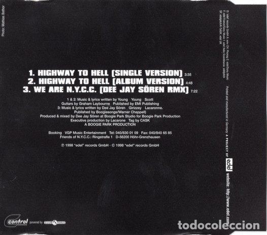 CDs de m&uacute;sica: N.Y.C.C. &ndash; Highway To Hell (CD, Control 0042815CON) - Foto 3