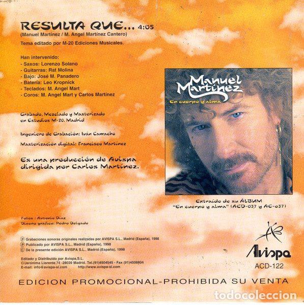 CDs de m&uacute;sica: Manuel Mart&iacute;nez Pradas &ndash; Resulta Que ... (CD, Avispa ACD122) - Foto 2