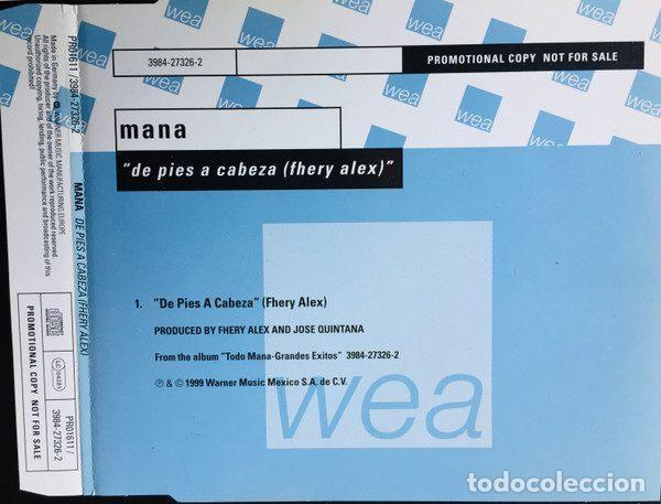 CDs de m&uacute;sica: Man&aacute; &ndash; De Pies A Cabeza (CD, WEA PR01611) - Foto 1