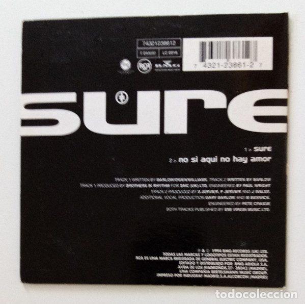 CDs de m&uacute;sica: Take That &ndash; Sure (CD, RCA 74321 23861 2 7) - Foto 2